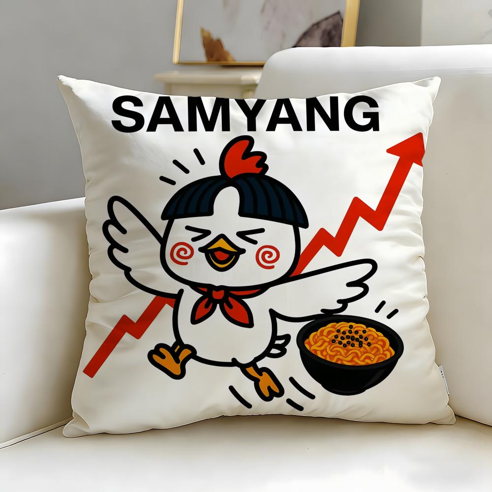 Популярная еда Самьянг Бульдак Рамен Наволочка Мягкая и Легко стирающаяся – Универсальная для Дивана, Кровати, Путешествий и Офиса