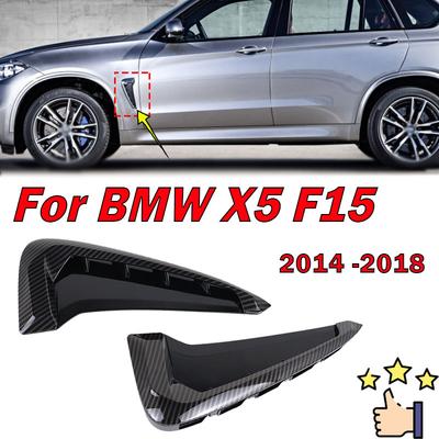 Для BMW X5 F15 2014-2018 Переднее Боковое Крыло Крыло Воздухозаборник Вентиляционное Отверстие Решетка Решетка Отверстие Эмблема Отделка ABS Декоративная Наклейка Аксессуары