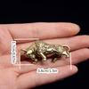 Brass Bullfighting Statue Miniature Ornament for Home and Office Decoration Lucky Wealth Symbolism Animal Figurine Gift