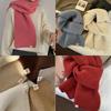 Winter Sunshine Solid Color Knit Scarf - Warm and Versatile for Men and Women, Ideal for Autumn and Winter
