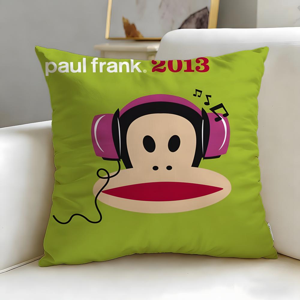 classic brand Paul Frank Cushion Cover Soft EasyWash Pillow Case Versatile for Couch Bed Travel and Office