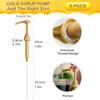 Leeseph Syrup Pump Coffee Syrup Pump Dispenser Gold Syrup Pump for 750ml/ 25.4oz Syrup Bottle Syrup Pumps for Coffee Bar