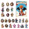 Christmas Countdown Calendar Advent Box 24-Day Mini Cute Flying Dragon Ornament Multifunctional Holiday Decoration for Kids Family Home Car