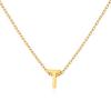 Stainless Steel Initial Necklace Gold  Color Cut Letters Single Name Choker Necklace for Women Pendant Jewelry Gift