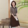 2025 Spring/Fall New Long-Sleeve Dress for Stylish Moms and Women 50+, Fake Two-Piece Design