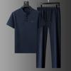 Chinese Style Shirts + Pants Summer Sportswear Men's Casual Sets Male Fashion Chinese Style Trousers