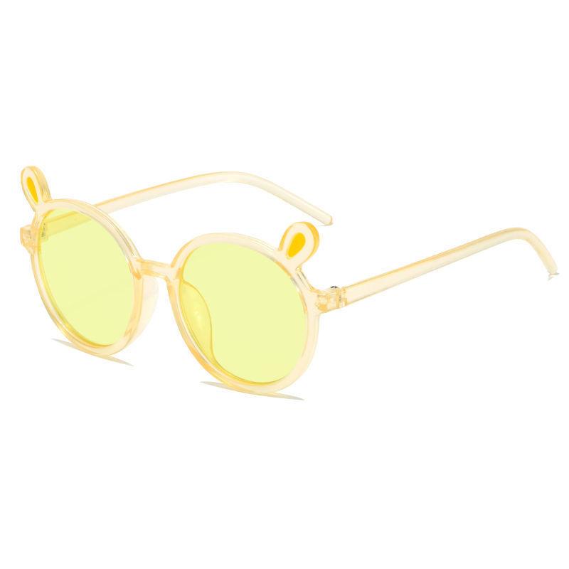 Детские солнцезащитные очки, мужские и детские с защитой от ультрафиолета, милые детские новые модные цветные солнцезащитные очки с заячьими ушками