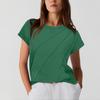 Женская мода повседневная облегающая футболка с короткими рукавами и круглым вырезом
