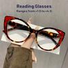 Women'S Vintage Cat Eye Reading Glasses - Clear Transparent PC Frame,Magnification, Full-Rim Design with Cleaning Cloth