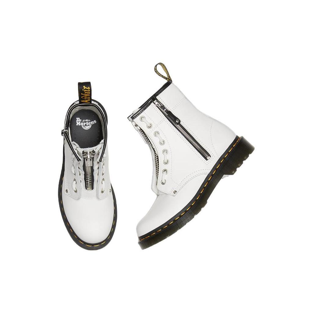 Dr. Martens 1460 Leather 8 Eyelet Short Boots Women Boots White 27624100