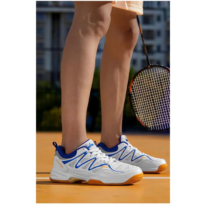 Новые мужские кроссовки для настольного тенниса 2024 года, модные дышащие кроссовки для бадминтона, скальные туфли для студентов, соревнования, тренировочная обувь