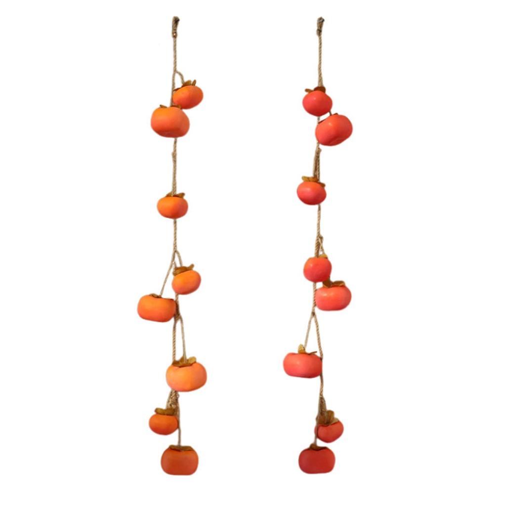 Simulation Persimmon Pendant Home Decoration Harvest Decor Realistic Cute Faux Fruit for Cafe Bedroom Holiday Living Room Office