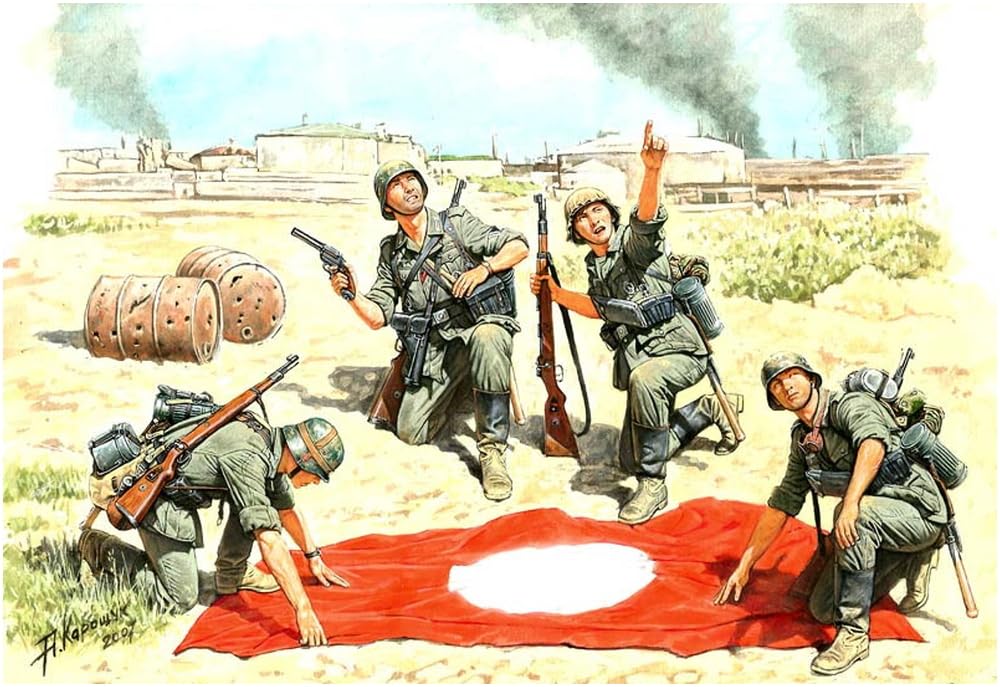 Master Box 1/35 Масштаб Немецкие пехотные флаги опознавания самолетов (Набор из 4) Пластиковый Моделистский Набор MB35045