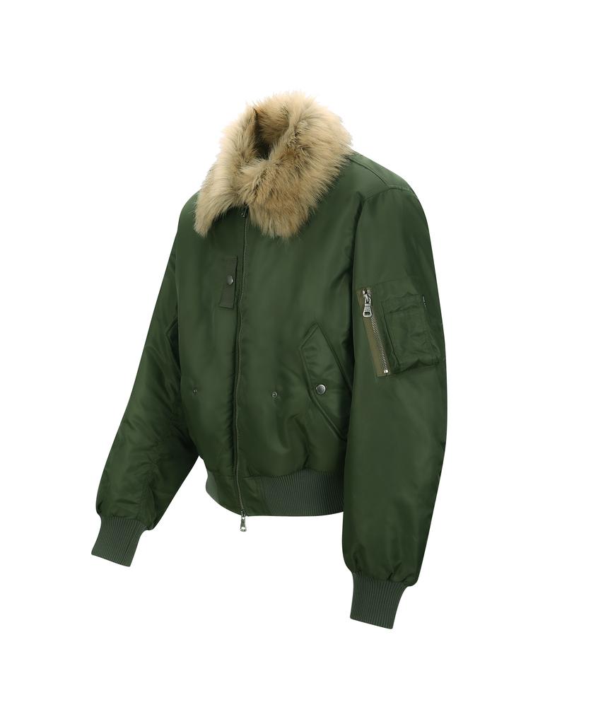 Adsb Andersson Bell Fur Collar Ma-1 Bomber Awa737U(Khaki)