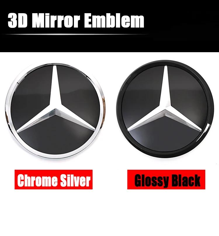 Star Badge Car Front Grill LED Emblem Light For Mercedes Benz CLS W218 W205 W176 W212 W117 W207 W166 3D Mirror Logo SB5