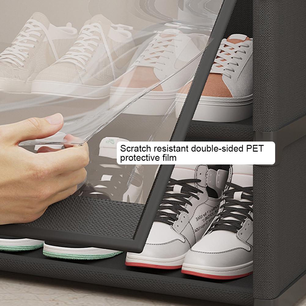 9-ярусная 42см/60см подставка для обуви вмещает 18 пар высокая полка для обуви с прозрачным чехлом для стены, угла, штабелируемая полка, регулируемый шкаф