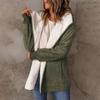 Women's Casual Solid Color Loose Plush Large Lapel Jacket With Pockets