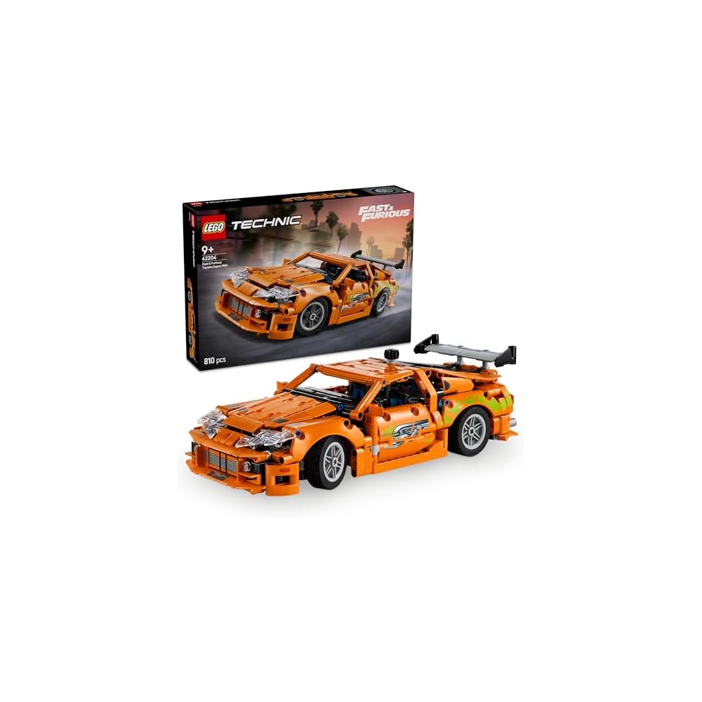 LEGO Technic Fast and Furious Toyota Supra MK4 Building Kit 9-11 Years Old Toy Vehicle Model 42204
