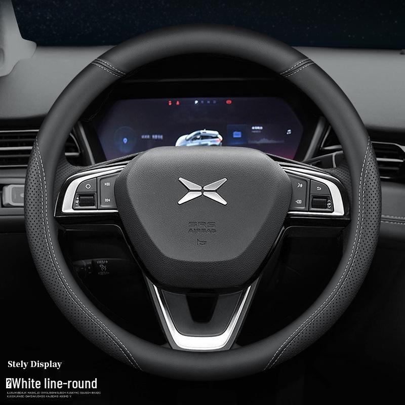 Xpeng Motors Genuine Leather Steering Wheel Cover for P7, P5, G3, G9 - All Season Grip
