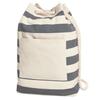 Contrast Striped Beach Drawstring Bag