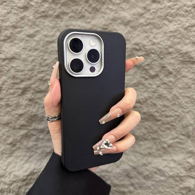 Роскошный чехол из матовой кожи для iPhone 17 16 15 14 Plus 16E 13 12 11 Pro Max X XS Max XR 7 8 SE2 Защитный противоударный чехол
