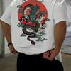 Мужская футболка Dragon Ball Аниме Летние Топы с Коротким Рукавом Хлопок Модные Повседневные Свободные С Японским Узором Печать Круглый Вырез Топ
