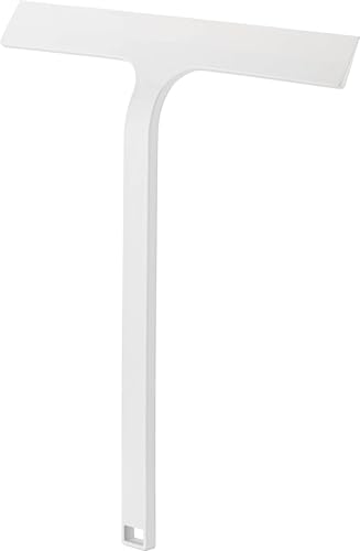 Yamazaki Tower Magnetic Water Squeegee, White, 31cm W X 4.3cm D X 34.5cm H, Model 5451