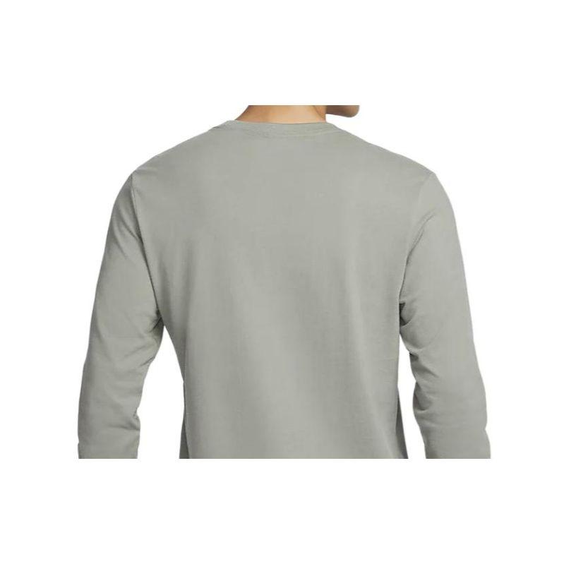 Nike Футболка Dri-FIT с круглым вырезом и принтом букв, быстросохнущая, повседневная, с длинным рукавом, в американском стиле, цвет темно-грязно-серый FN0828-053