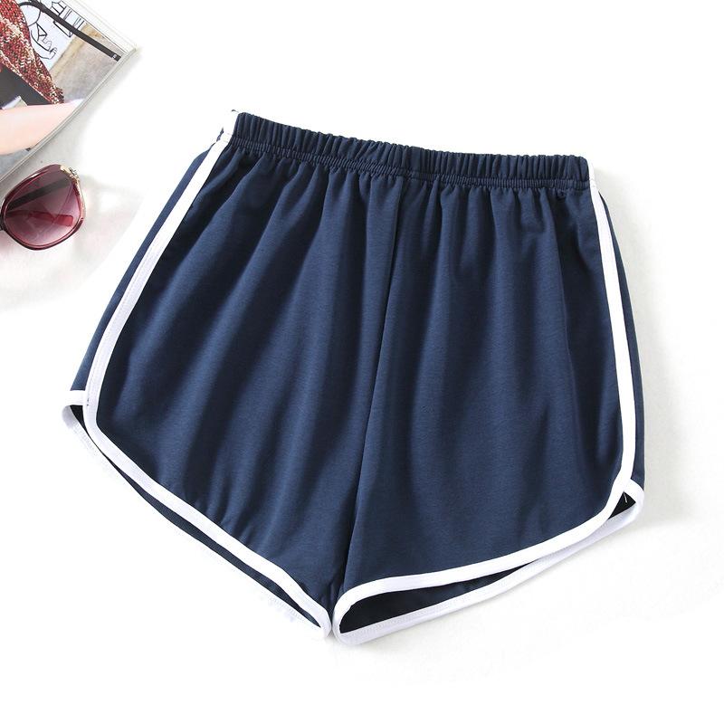 Sports Shorts Women Summer Candy Color Anti Emptied Skinny Shorts Casual Lady Elastic Waist Beach Correndo Short Pants