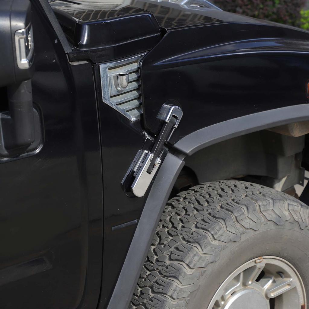 Хромированная крышка боковой петли капота из алюминиевого сплава для Hummer H2 2003 2004 2005 2006 2007 2008 2009 Замена аксессуаров