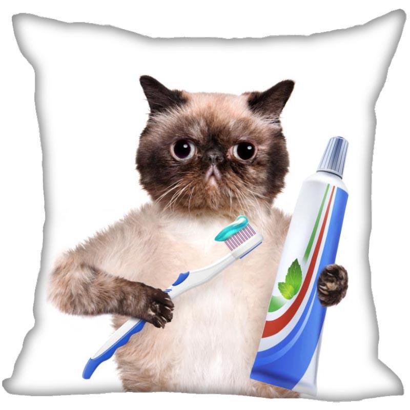 Спальня Домашний Офис Декор Наволочка Квадратная Забавный Кот Животное