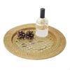 Rattan Charger Plate Picnic Basket Coffee Tea Holder Counter Rustic Dining Table for