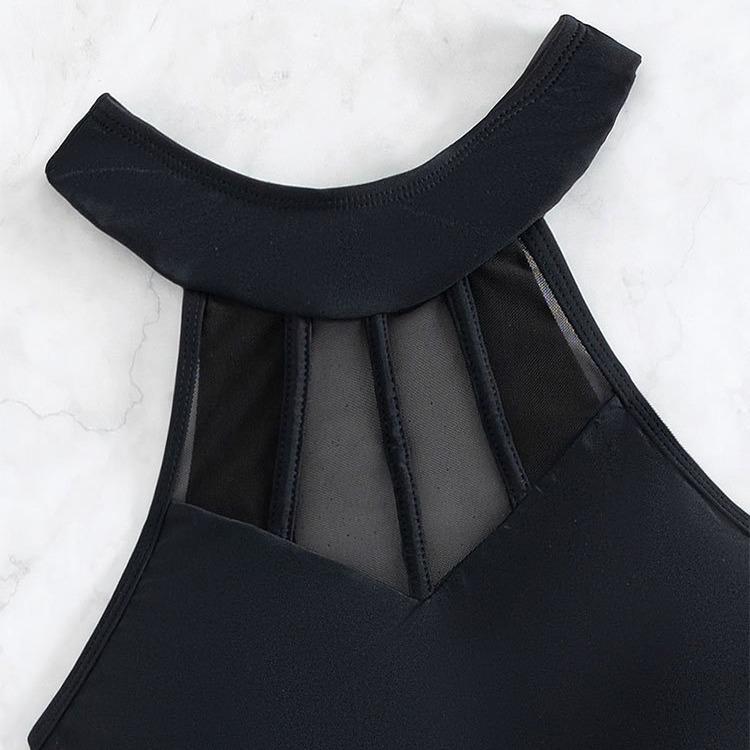 Европейский и американский новый модный и сексуальный купальник с открытой спиной, бесшовный сетчатый цельный купальник для женщин