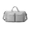 Foldable Gym Tote Unisex Duffle Bag with Shoe Compartment Wet Pocket Nylon Weekender Bag for Fitness Travel