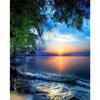 DIY Diamond Painting Landscape Sunset Sea Full Drill Embroidery Tree Scenery Mosaic Art Picture of Rhinestones Home Decoration
