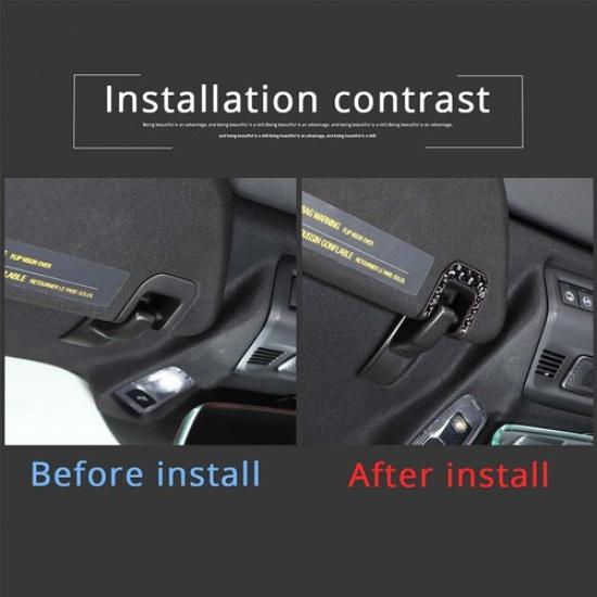 Carbon Fiber Inner Cosmetic mirror panel sticker Trim For Corvette C8 -2025