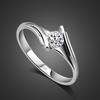 5A Zircon Ring Children'S Thick Platinum Plated Ring Temperament Single Ring Gift
