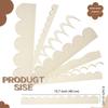 Unfinished Wave Fan-Shaped Wood Molding for DIY Wall, Cabinet, Shelf, and Door Decoration