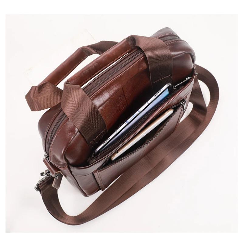 Новая мужская сумка, 100% натуральная кожа, на плечо, кроссбоди, вертикальный портфель, деловая сумка для командировок, сумка-мессенджер для 13,3-дюймового iPad