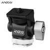 Mini Monitor Mount Tripod Head Cold Shoe Adapter Aluminum Alloy 1/4 Inch Screw for Flash Microphone LED Fill Light Lamp