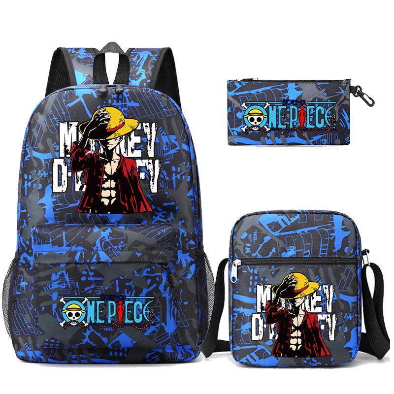 3 шт./компл. аниме цельная сумка большой емкости унисекс рюкзак с наплечной сумкой пенал для студента для девочки мальчика студенческий повседневный рюкзак для отдыха