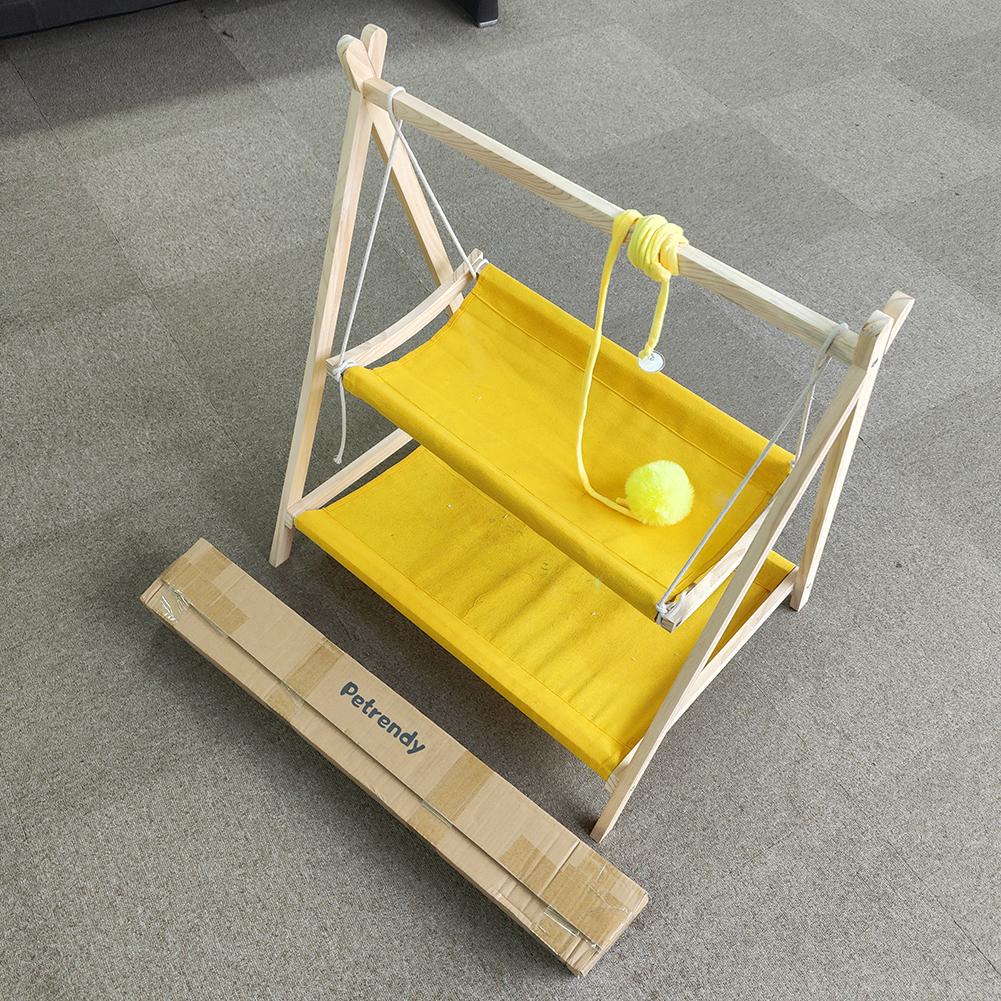 Petrendy Indoor Cat Hammock Bed Washable Pet Hanging Cat Bed Elevated Cat Bed That Can Accommodate Multiple