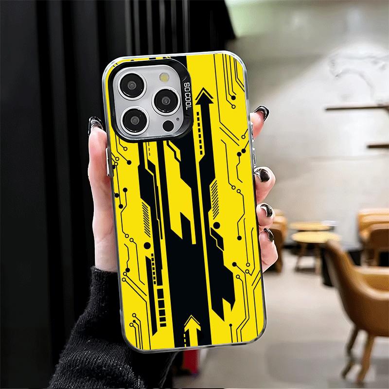 Мягкий чехол для телефона в киберпанк эстетике для iPhone 15 16 17 Pro Max 17Air 16E 14 Plus 13 12 Mini Ударопрочный чехол Задняя панель