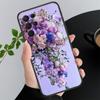 Фиолетовый чехол с цветами для Samsung A35 A55 A54 A15 A25 A05s A05 A22 A24 A52 A33 A34 M34 M14 M54 M23