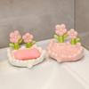Tulip Ornament No-Punch Drain Soap Dish - High-End Bathroom Holder