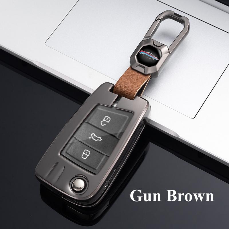 Металлический чехол для ключей от автомобиля для Volkswagen VW Polo Golf 7 MK7 Tiguan passat для Skoda Octavia Kodiaq Karoq для Seat Ateca Leon, сумка для ключей