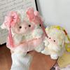 Soft Fluffy Cute Sheep Plush Keychain White Cartoon Design for Backpack Pendant Decor Family Gathering Commemorative Gifts
