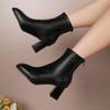 High Heels Women Ankle Boots Leather Shoes Winter New Fashion Party Shoes Women 2024 Trend Dress Shoes Pumps Mujer Goth Botas