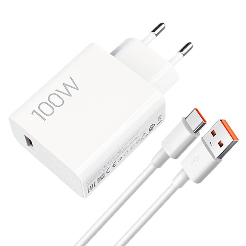 Быстрое USB-зарядное устройство 100 Вт стандарта ЕС для Xiaomi 17ProMax и Redmi K90