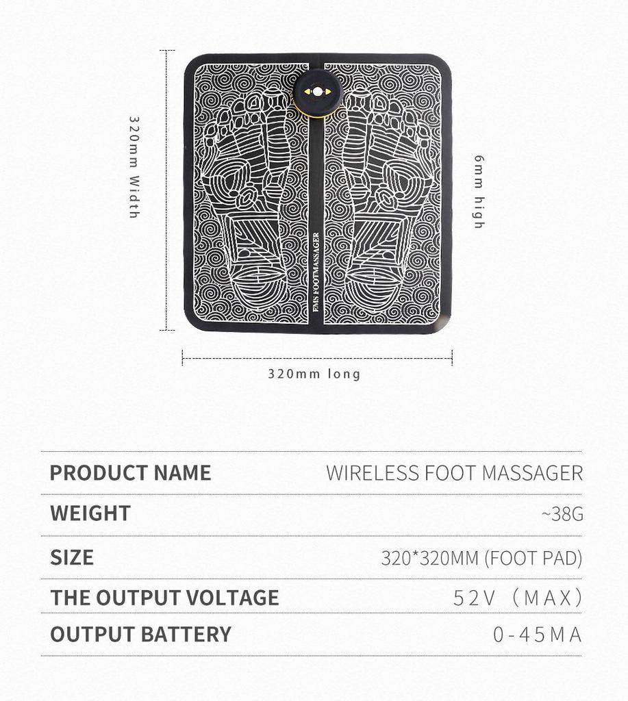 Electric Foot Massager Mat Physical Therapy Muscular Electric EMS Health Care Relaxation Terapia Foot Massage Health